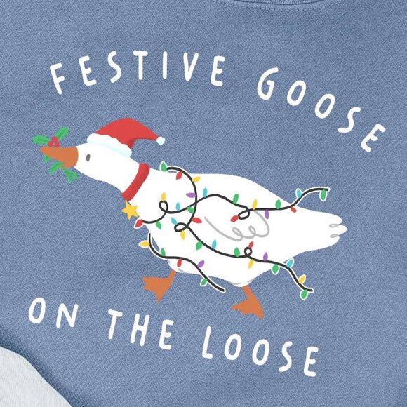 Funny Christmas Goose Shirt, Festive Goose on the Loose, Merry Christmas 141 - Picture 2 of 5